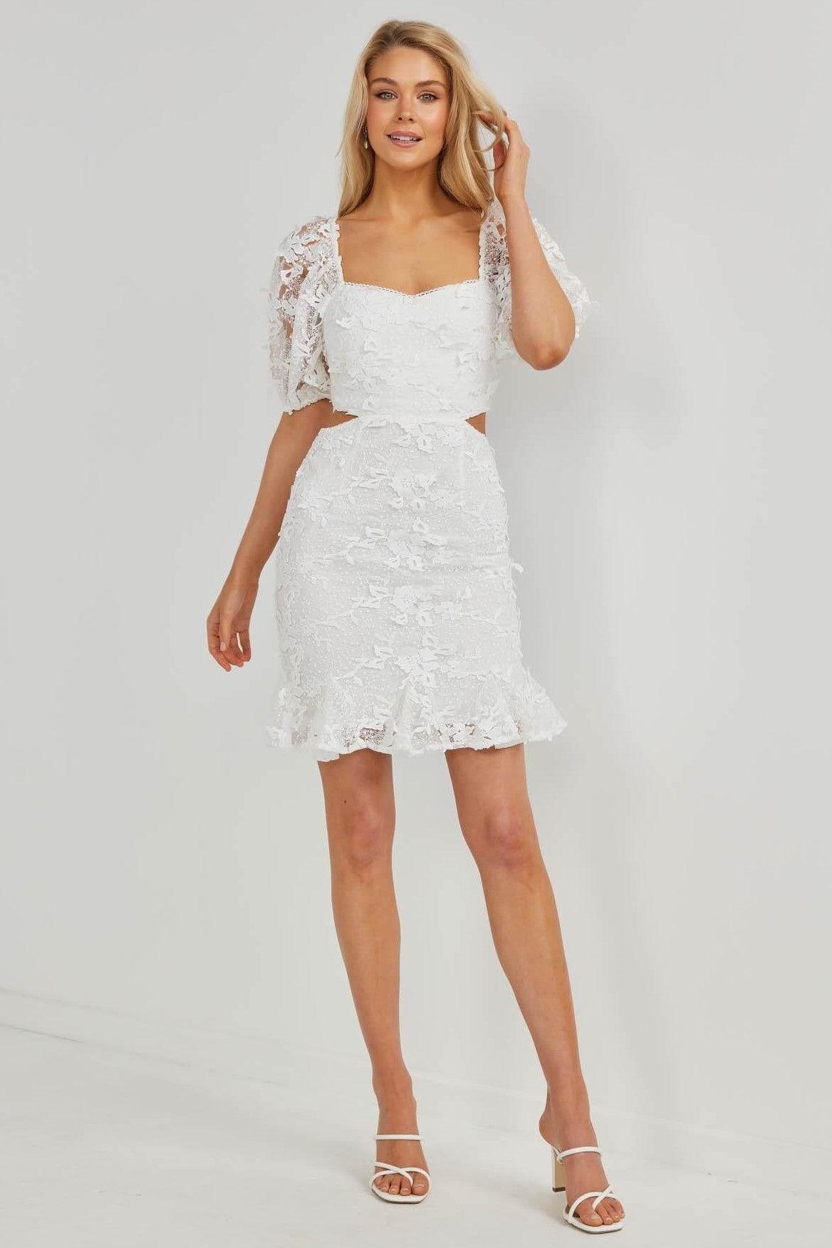 Gianna Dress - White - JAUS