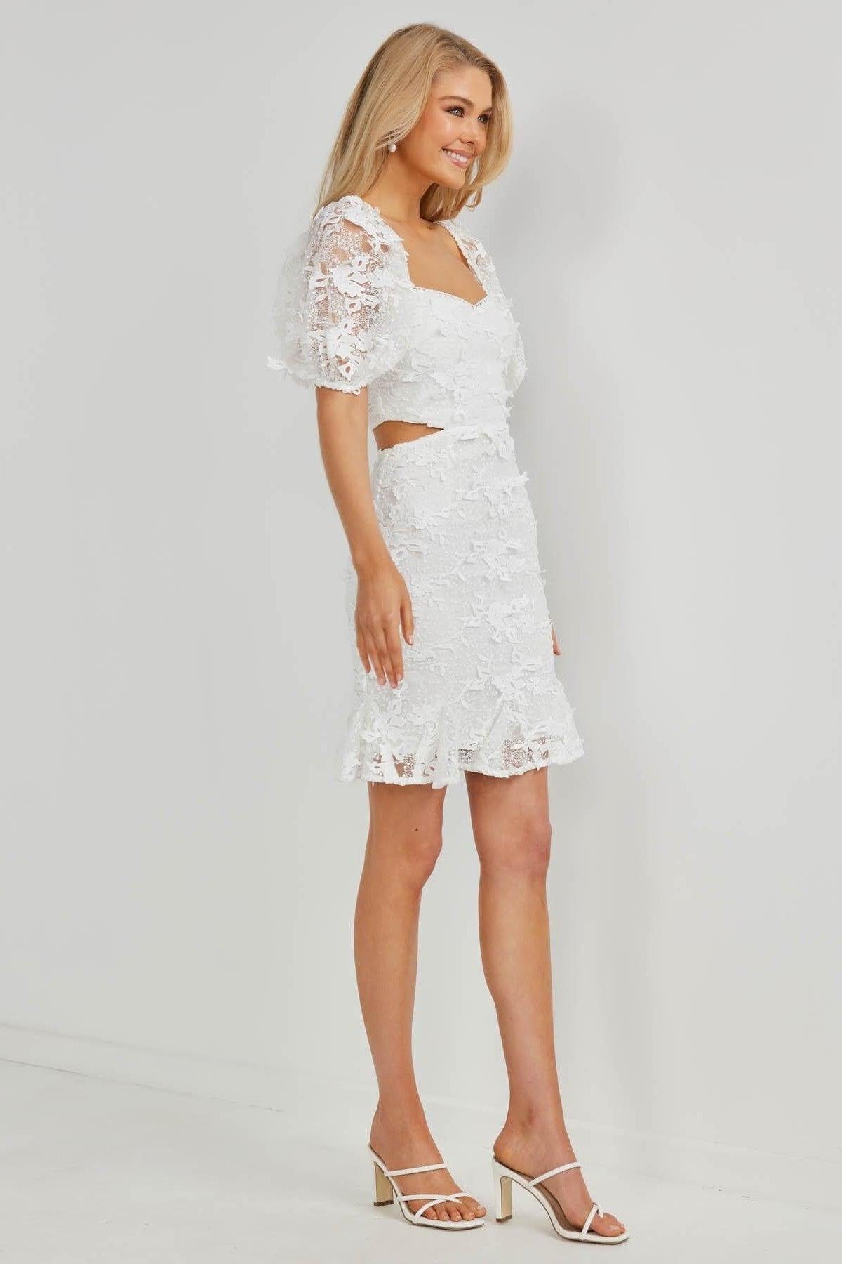 Gianna Dress - White - JAUS