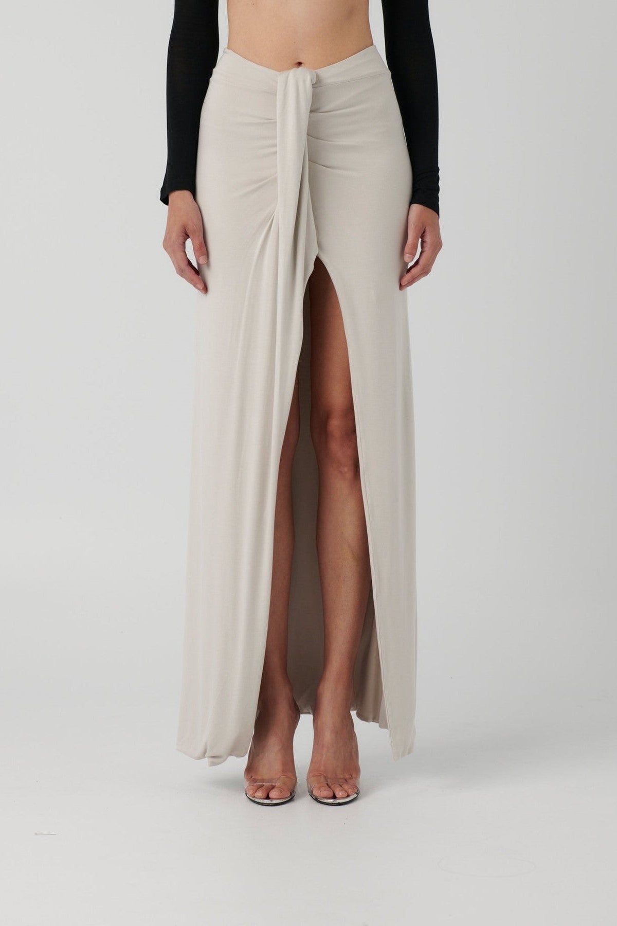 Gillian Maxi Skirt - Oyster - SHOPJAUS - JAUS