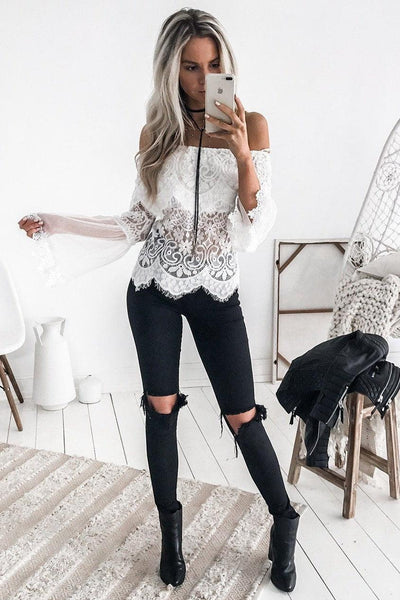 Gypsy Top - White - SHOPJAUS - JAUS