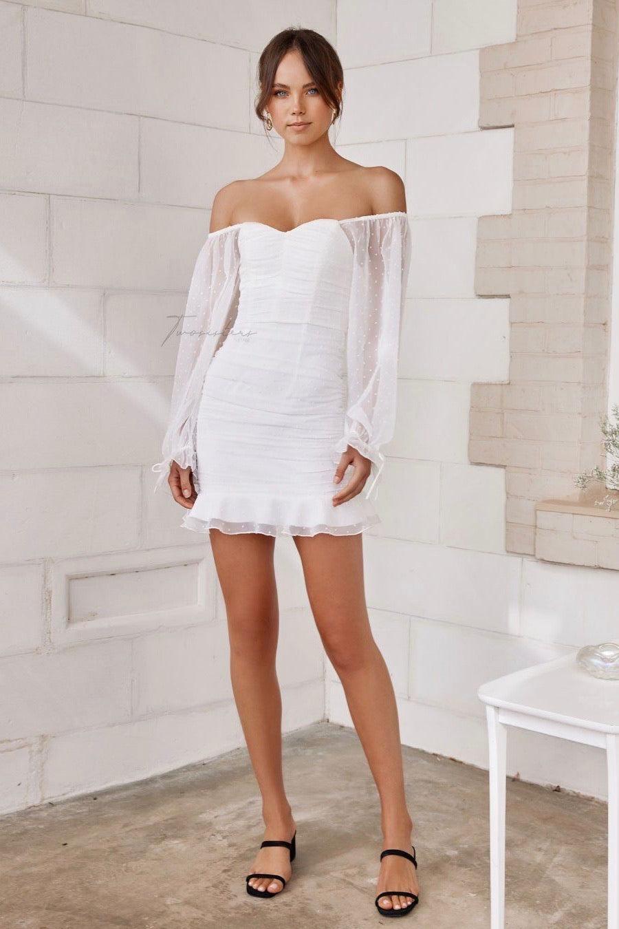 Harriette Dress - White - JAUS