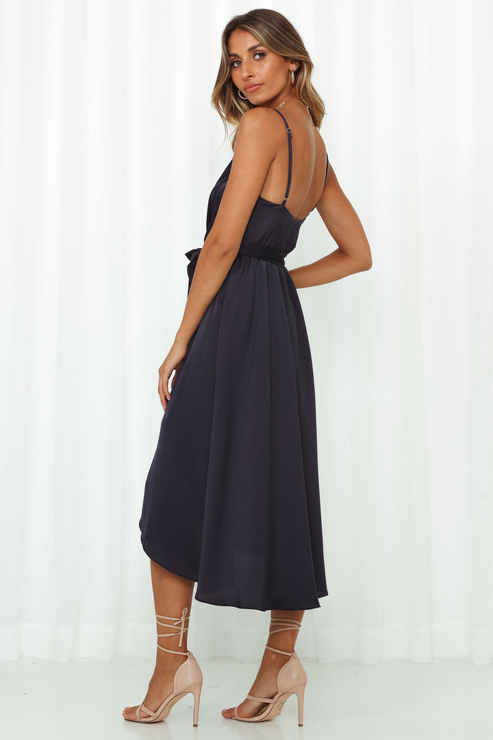 Siren Midi Dress - Navy - SHOPJAUS - JAUS