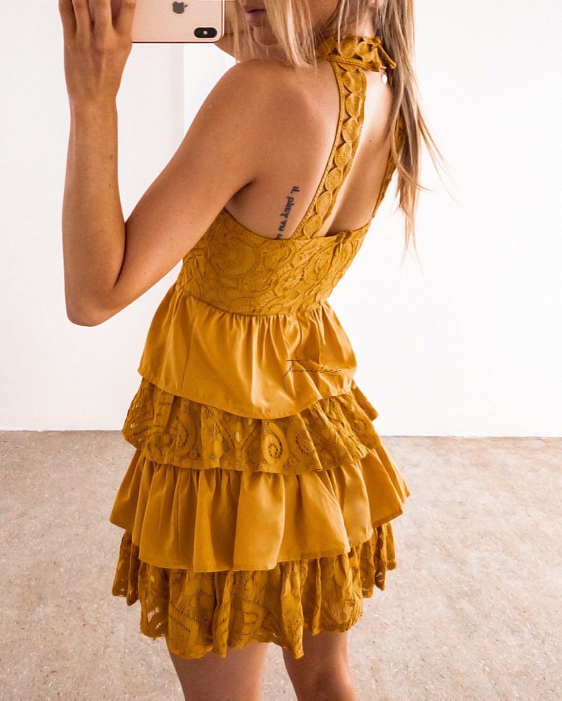 Jackie Dress - Mustard - SHOPJAUS - JAUS