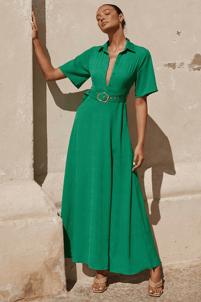 Jamie Maxi Dress - Green - JAUS