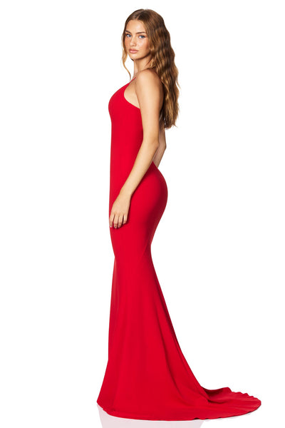 Nookie Jasmine One Shoulder Gown - Red