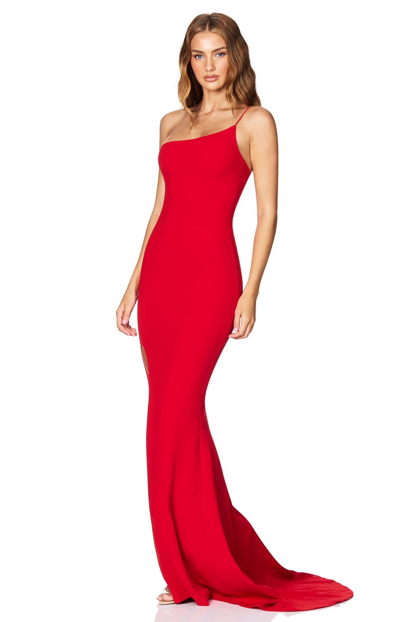 Nookie Jasmine One Shoulder Gown - Red