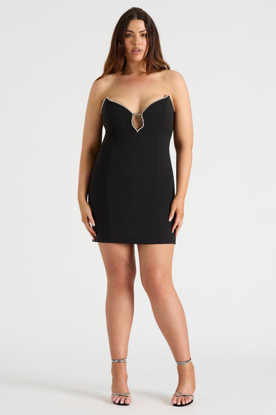 Jewel Mini Dress - Black - JAUS