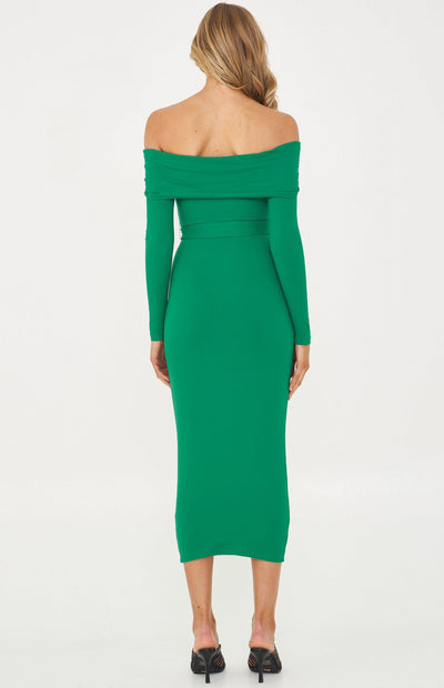 Joelle Midi Dress - Green - JAUS