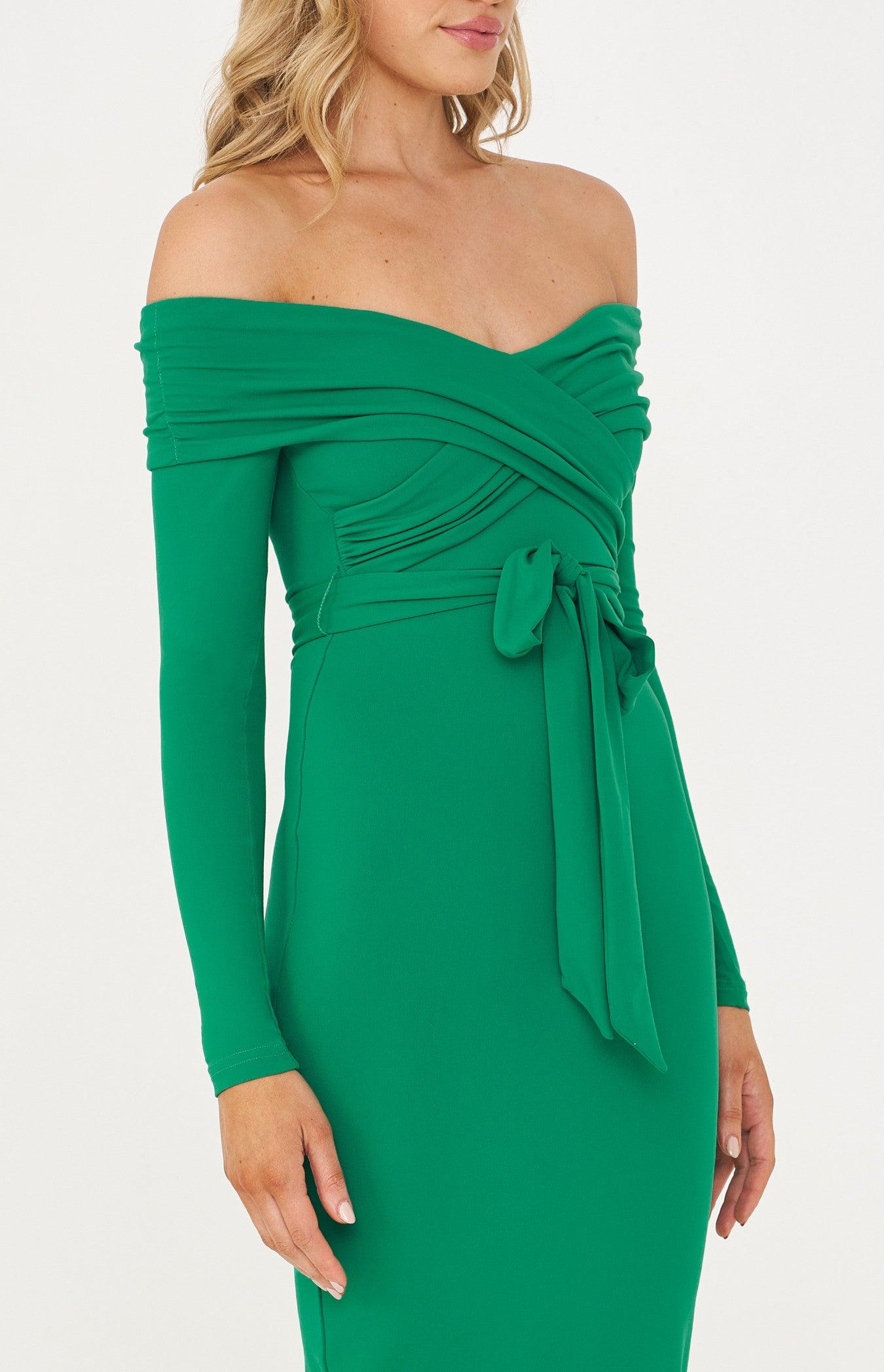 Joelle Midi Dress - Green - JAUS