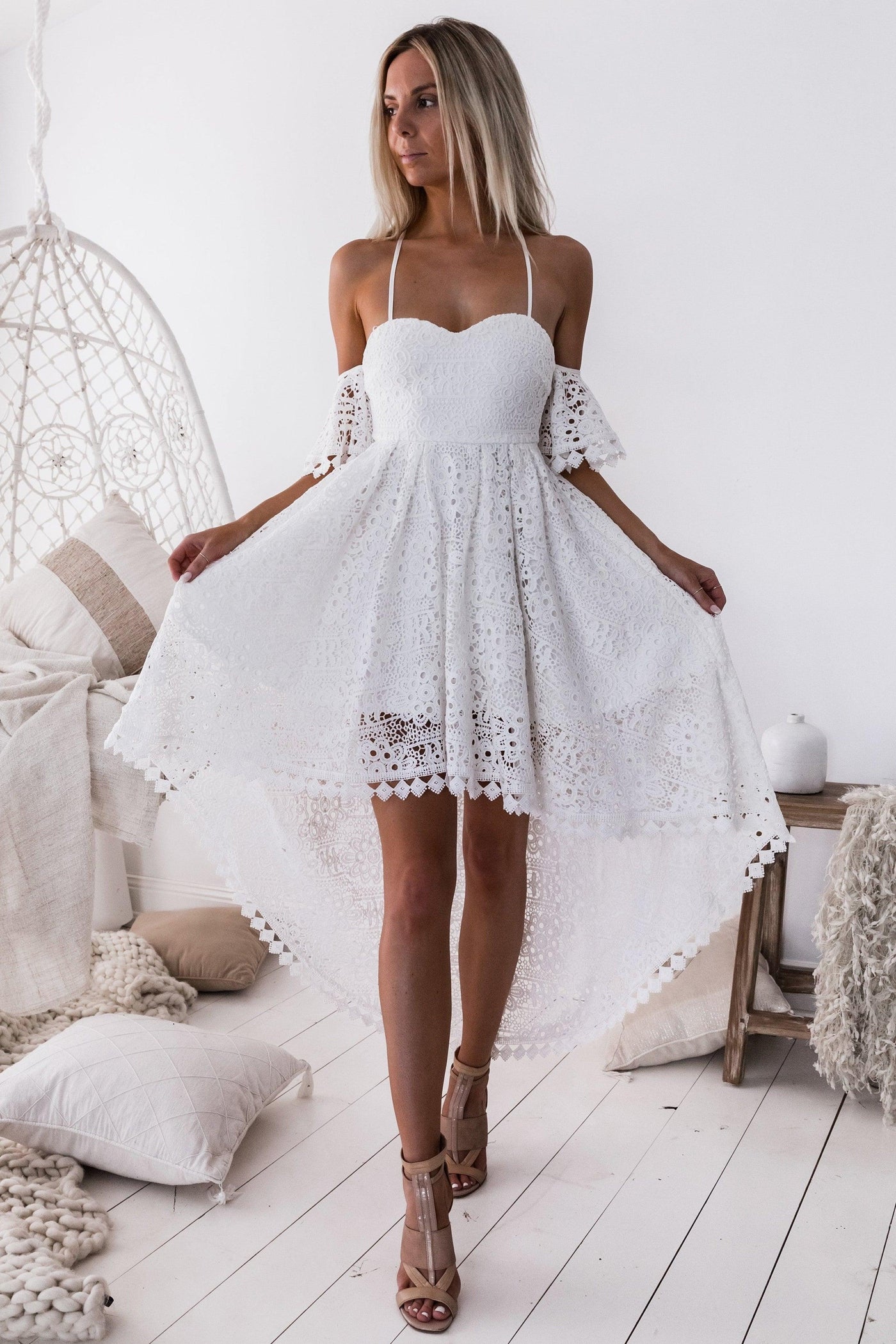 Karlie Dress - White (PREORDER) - SHOPJAUS - JAUS