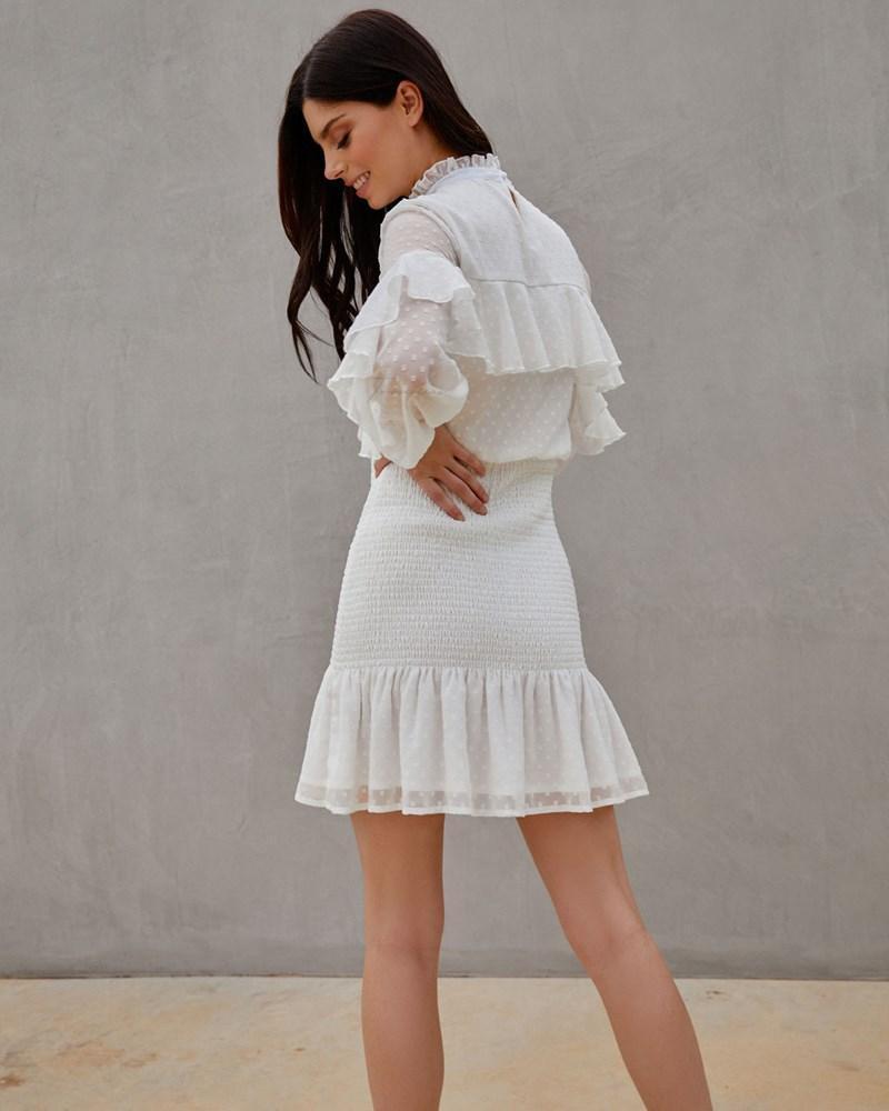 Kealy Dress - White - JAUS