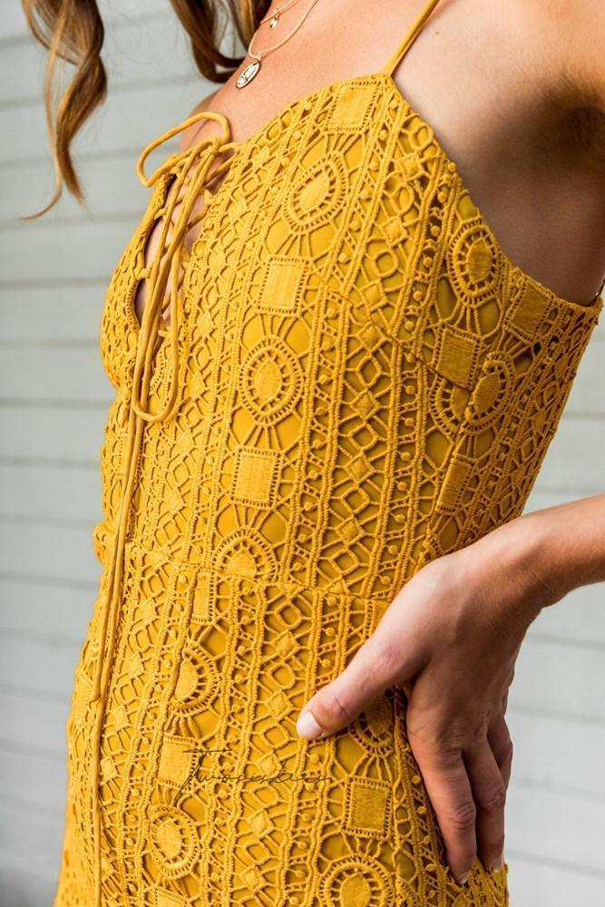 Kelsey Dress - Mustard - SHOPJAUS - JAUS