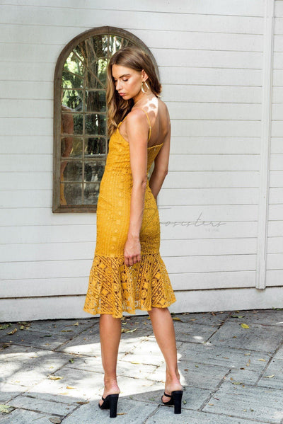 Kelsey Dress - Mustard - SHOPJAUS - JAUS