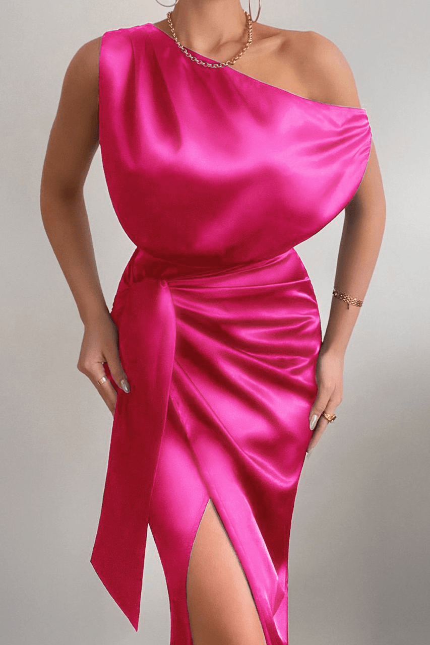 Kharisma Midi Dress - Hot Pink - JAUS