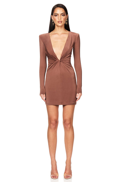 Nookie Legacy Mini Dress - Cognac - SHOPJAUS - JAUS