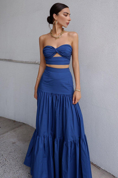 Leilani Maxi Skirt - Sapphire - JAUS