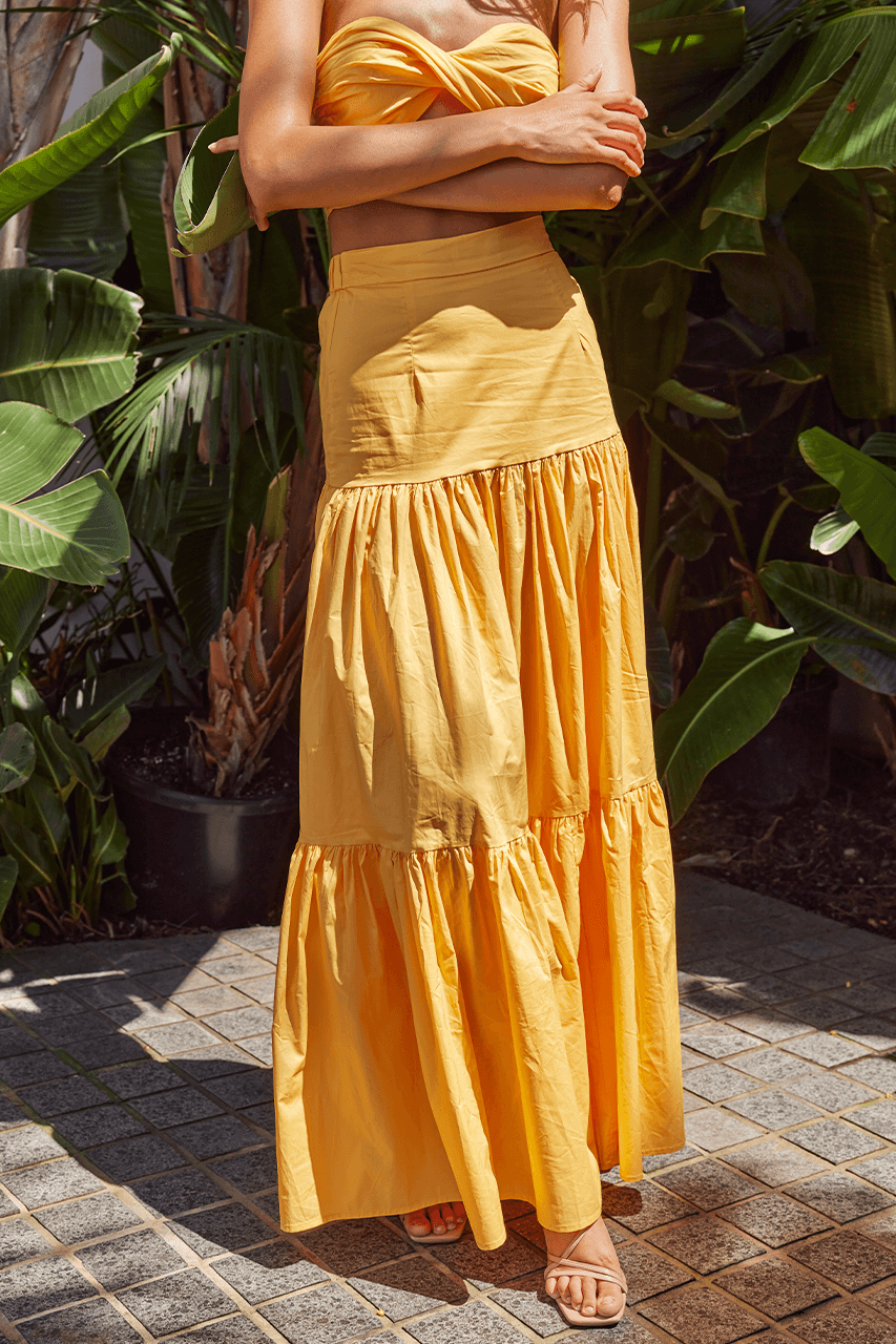 Leilani Maxi Skirt - Sherbert - JAUS