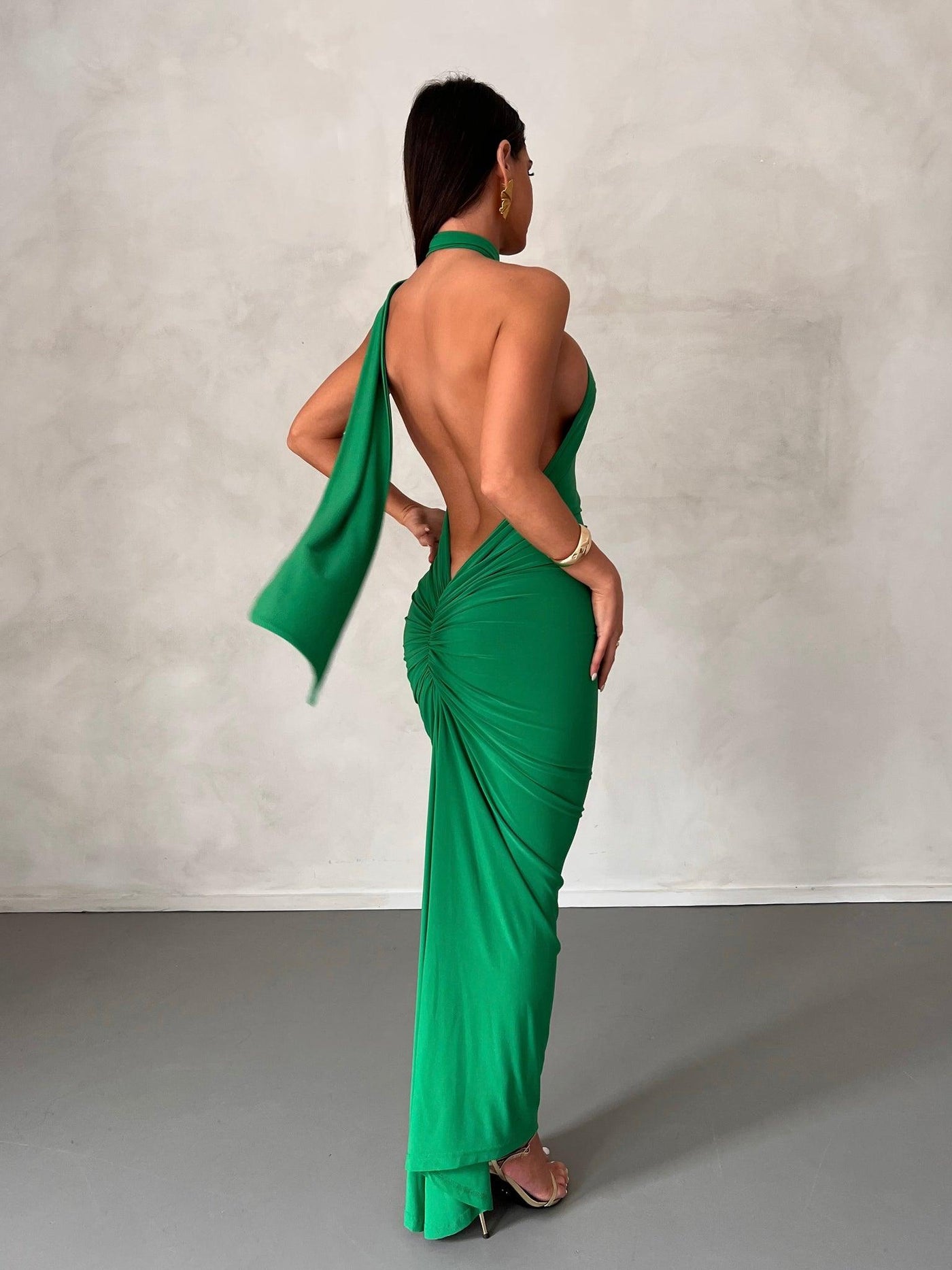 Leoni Dress - Green - JAUS