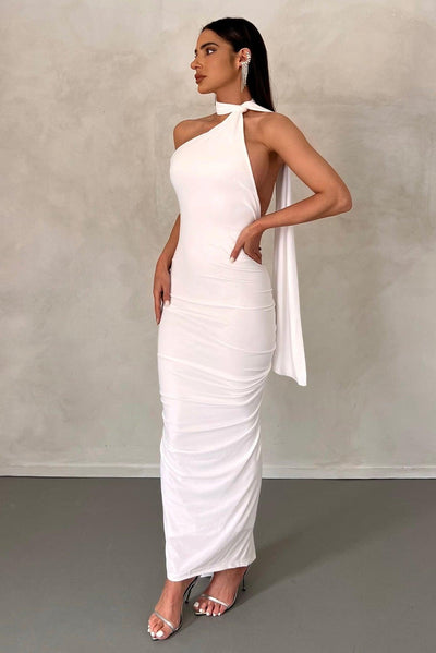 Leoni Dress - White - JAUS