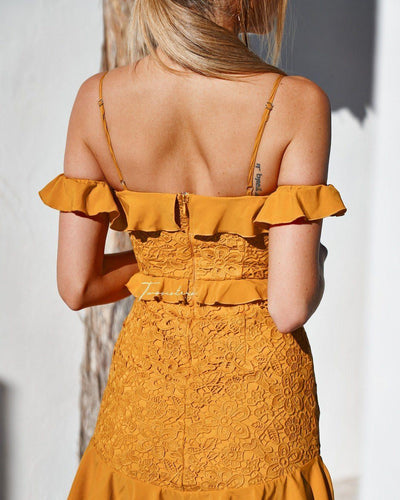 Lizzie Dress - Mustard - SHOPJAUS - JAUS