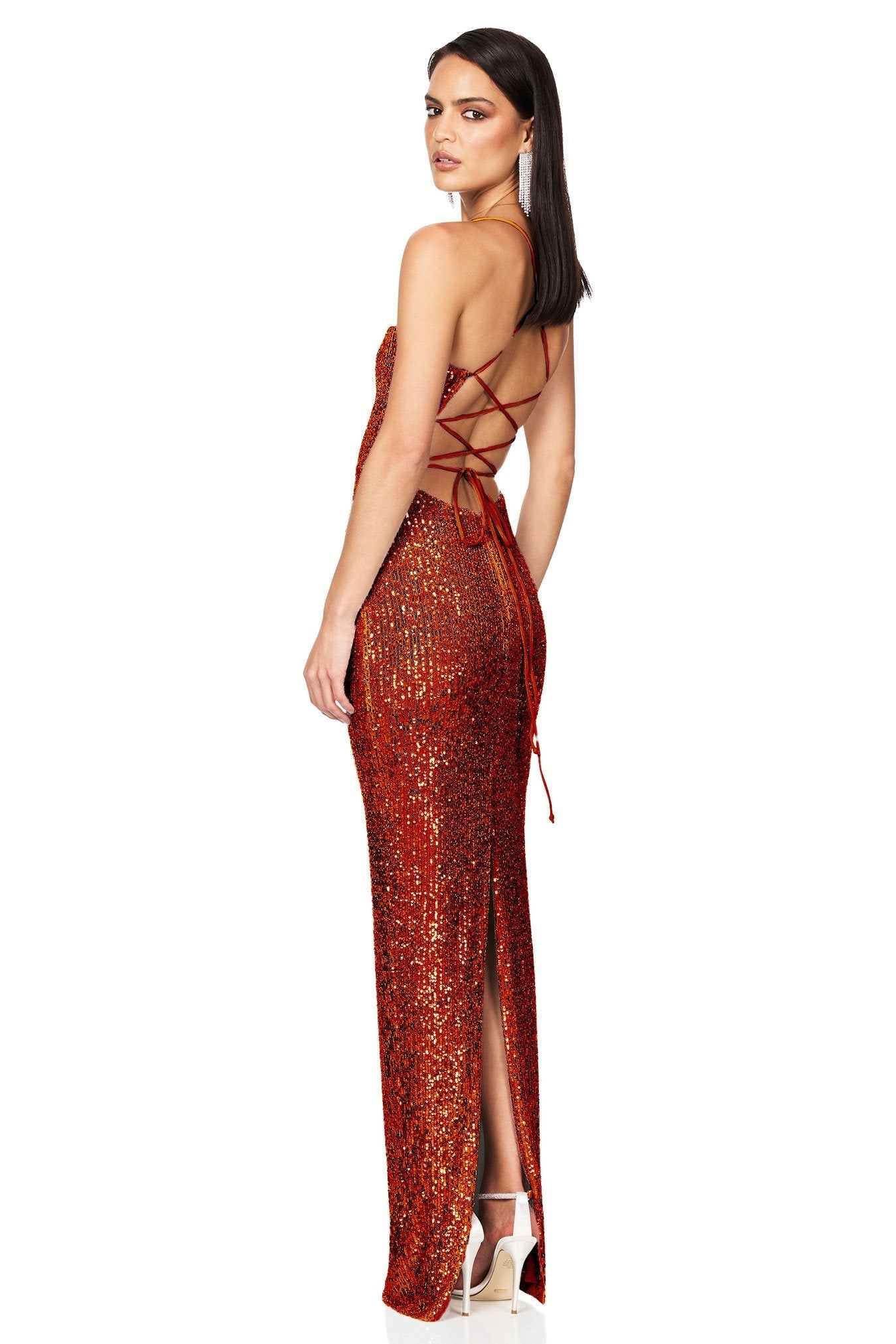 Nookie Lumina Lace Back Gown - Toffee