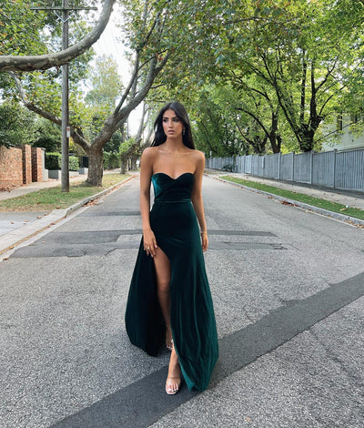 Magnolia Gown - Emerald - JAUS