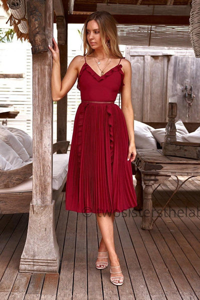 Maia Dress - Red - SHOPJAUS - JAUS