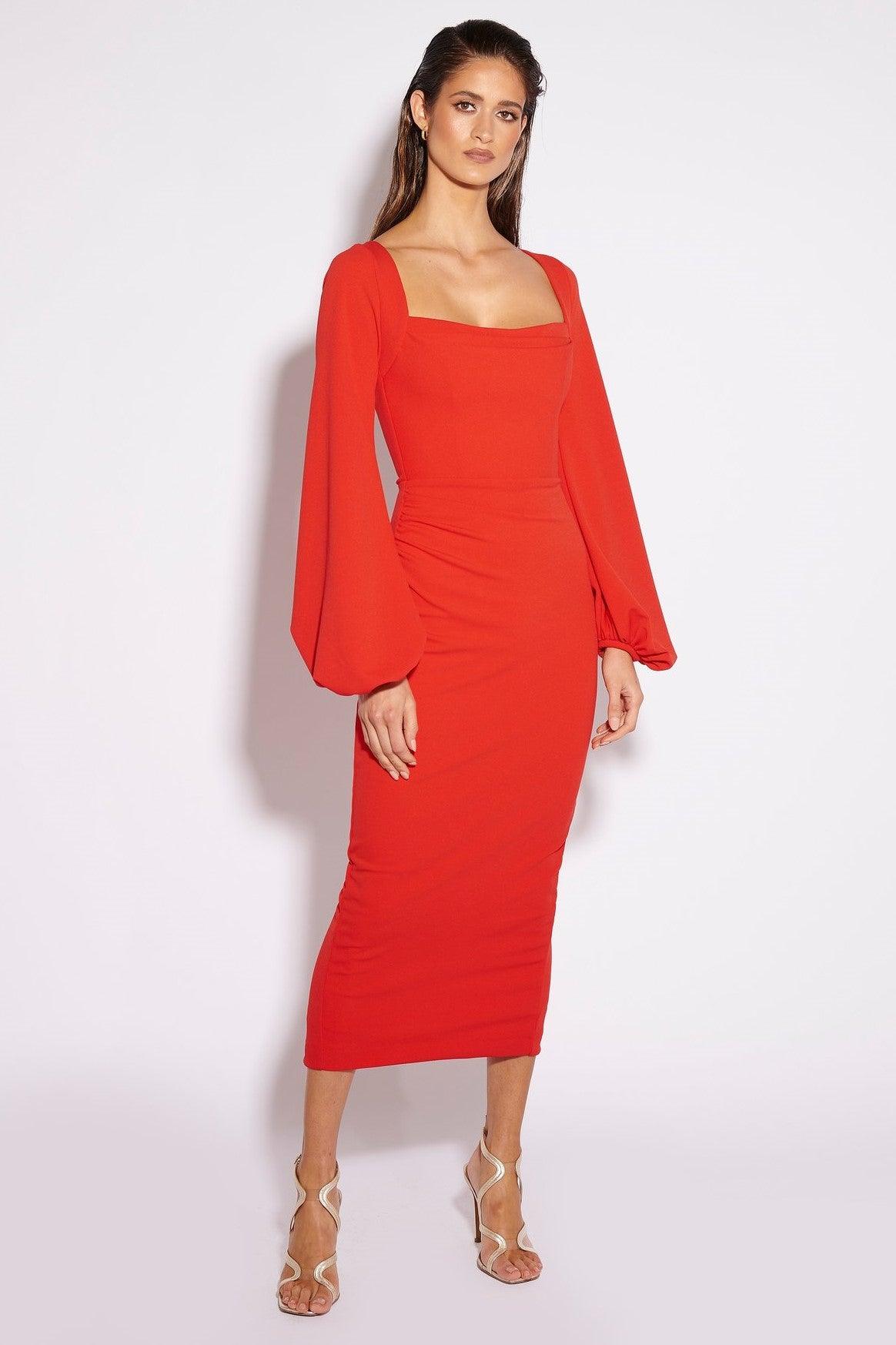 Mariposa Dress - Cherry - JAUS