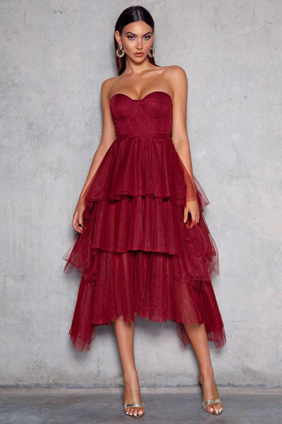 Mason Dress - Wine - JAUS