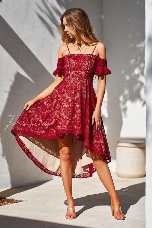 Megan Dress - Red - SHOPJAUS - JAUS