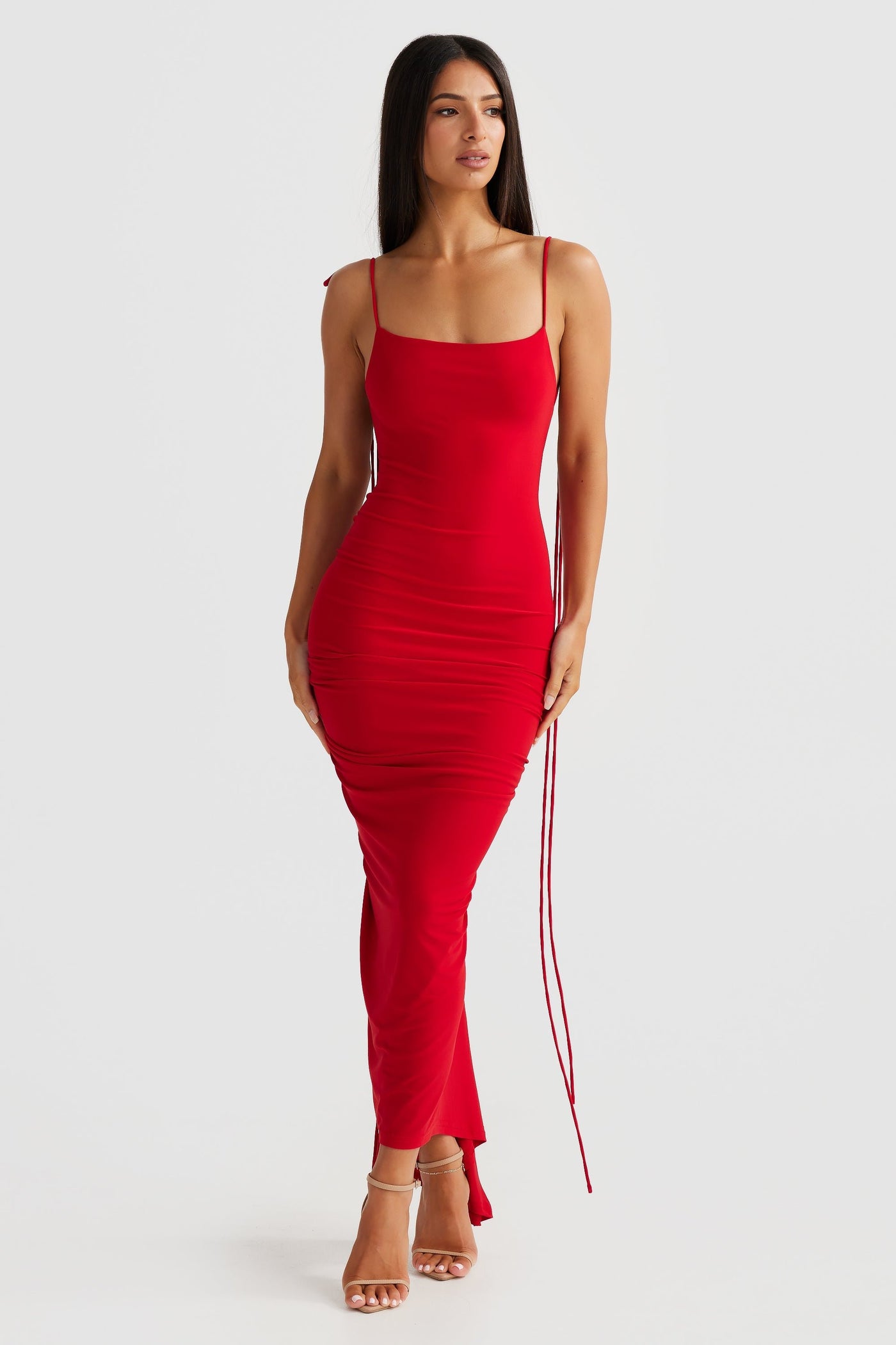 Azari Midi Dress - Red