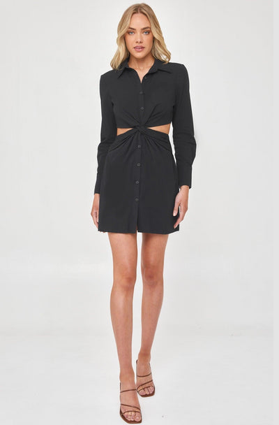 Midori Cut Out Dress - Black - JAUS