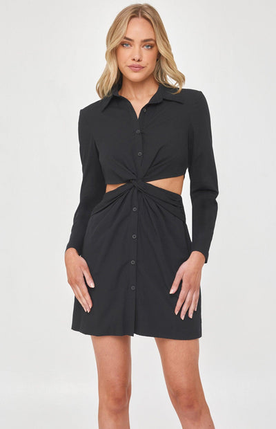 Midori Cut Out Dress - Black - JAUS