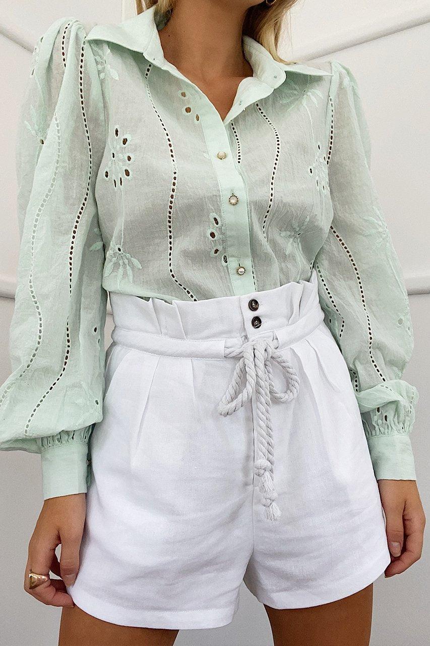 Mila Blouse - Mint - SHOPJAUS - JAUS