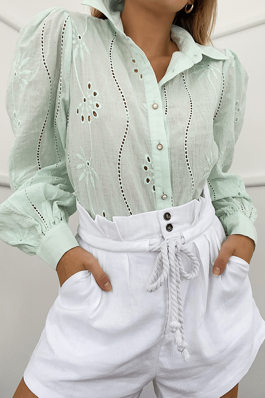 Mila Blouse - Mint - SHOPJAUS - JAUS