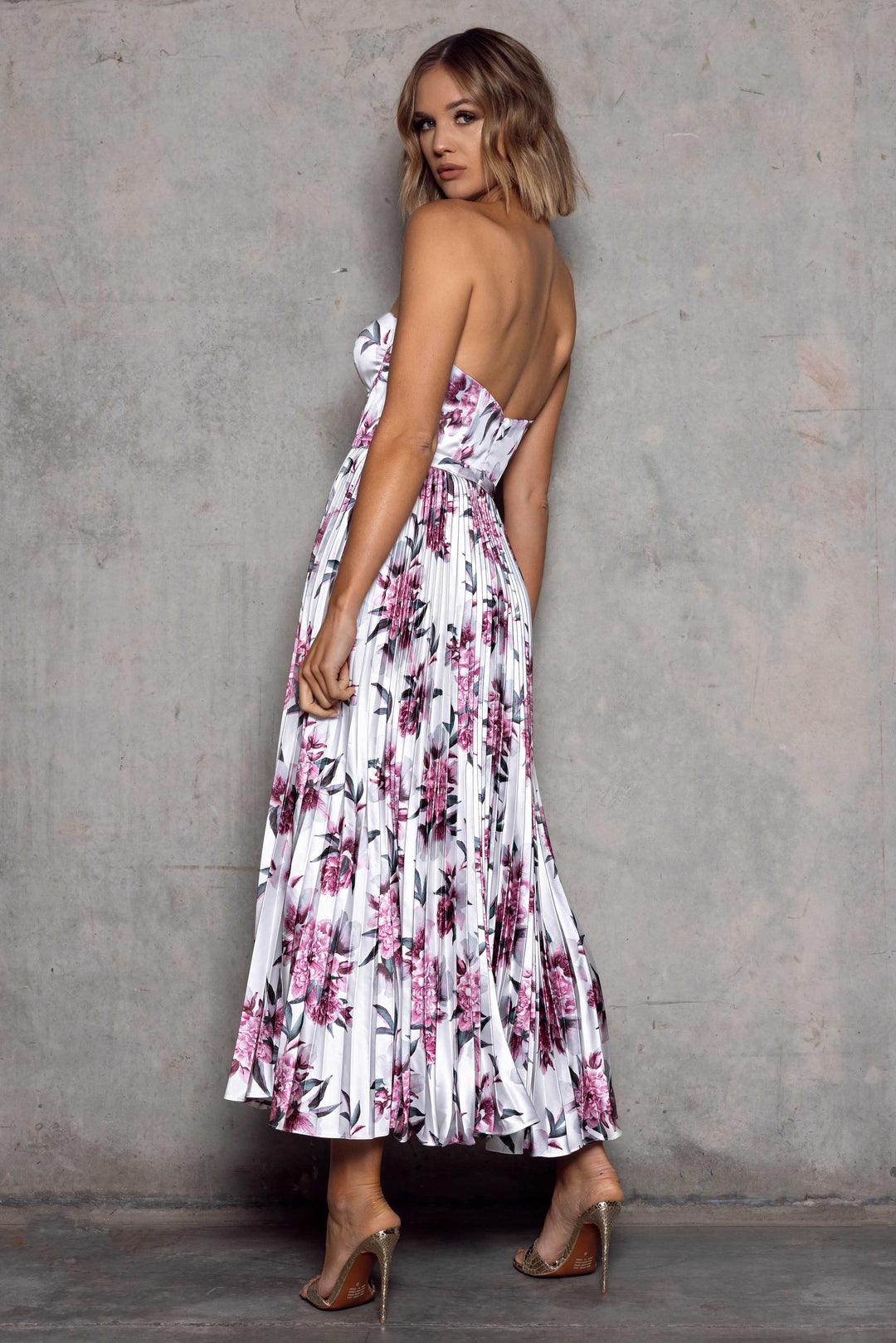 Milan Dress - Pink Floral - JAUS