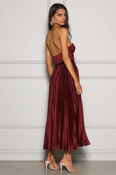 Milan Dress - Wine - JAUS