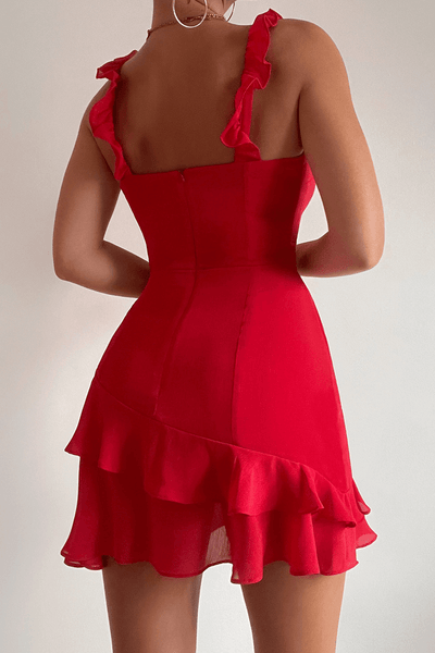 Mina Mini Dress - Red - JAUS