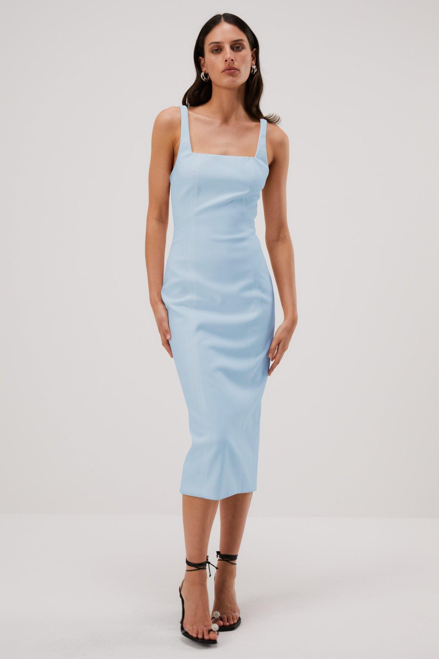 Misha Beck Bonded Midi Dress - Sky Blue - JAUS