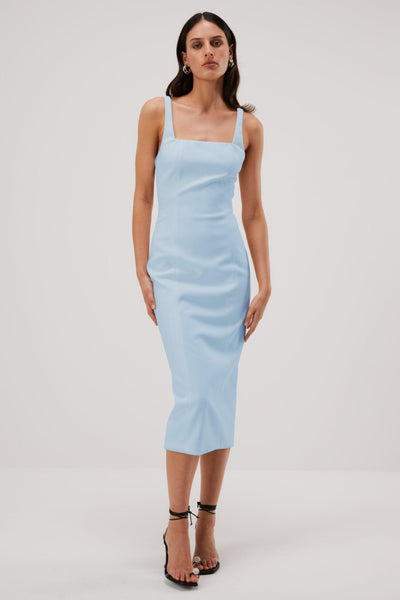 Misha Beck Bonded Midi Dress - Sky Blue - JAUS