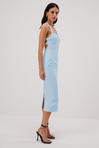 Misha Beck Bonded Midi Dress - Sky Blue - JAUS