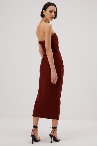 Misha Calandra Midi Dress - Picante - JAUS