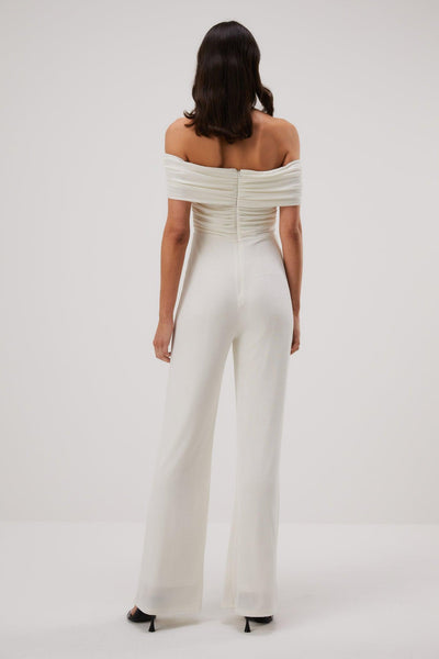 Misha Deacon Slinky Jersey Jumpsuit - Ivory - JAUS