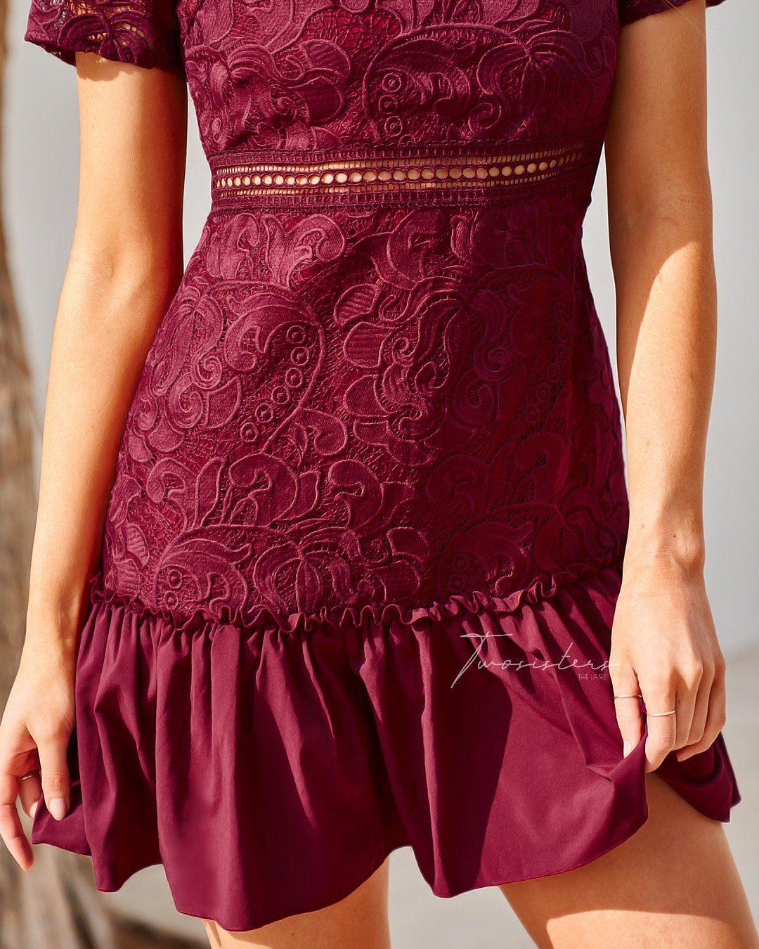 Missha Dress - Burgundy - SHOPJAUS - JAUS