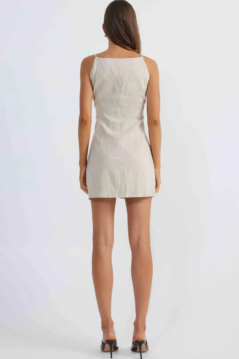 Allegra Linen Dress - Natural