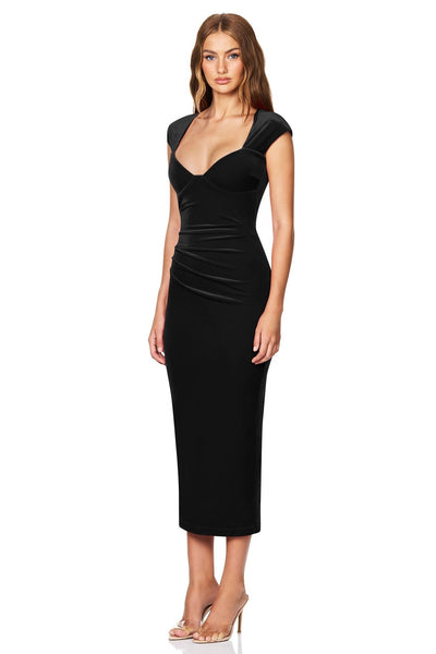 Nookie Mystery Midi Dress - Black