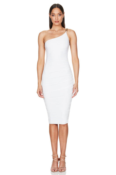 Nookie Alyssa Chain Midi Dress - Ivory - JAUS