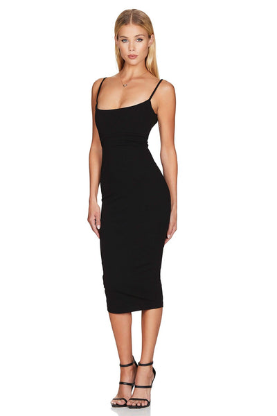 Nookie Bailey Midi Dress - Black - SHOPJAUS - JAUS