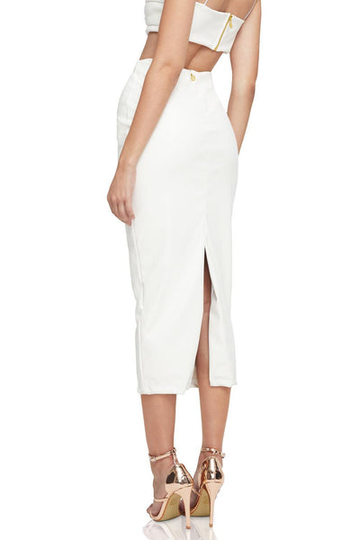 Nookie Drama Skirt - White - JAUS