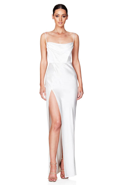 Nookie Dream Draped Gown - Ivory - JAUS